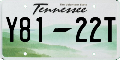 TN license plate Y8122T