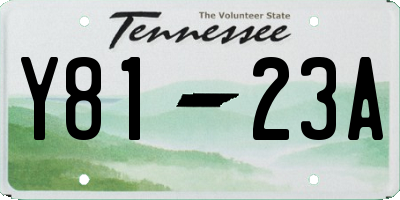 TN license plate Y8123A