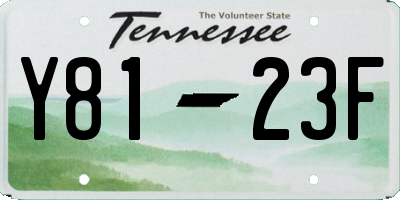 TN license plate Y8123F