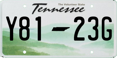 TN license plate Y8123G