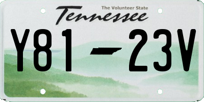 TN license plate Y8123V