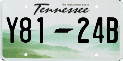 TN license plate Y8124B