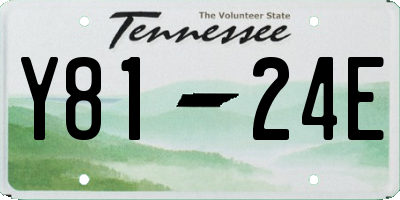 TN license plate Y8124E