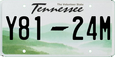 TN license plate Y8124M