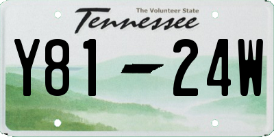 TN license plate Y8124W