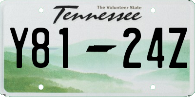 TN license plate Y8124Z