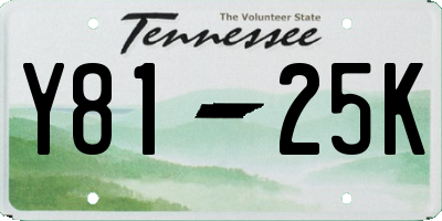 TN license plate Y8125K