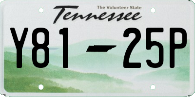 TN license plate Y8125P