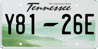 TN license plate Y8126E