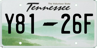 TN license plate Y8126F
