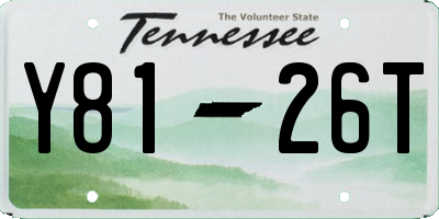 TN license plate Y8126T