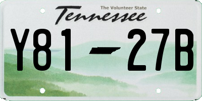 TN license plate Y8127B