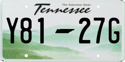 TN license plate Y8127G