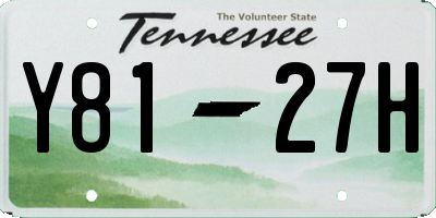 TN license plate Y8127H