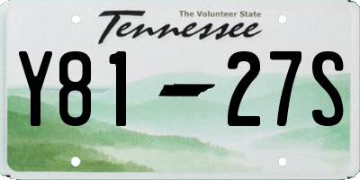 TN license plate Y8127S