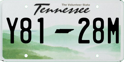 TN license plate Y8128M