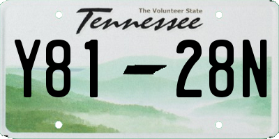 TN license plate Y8128N