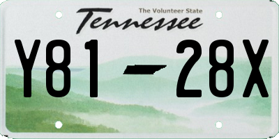 TN license plate Y8128X