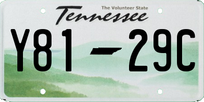 TN license plate Y8129C
