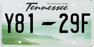 TN license plate Y8129F