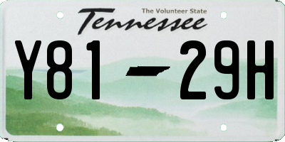 TN license plate Y8129H