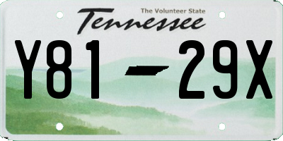 TN license plate Y8129X