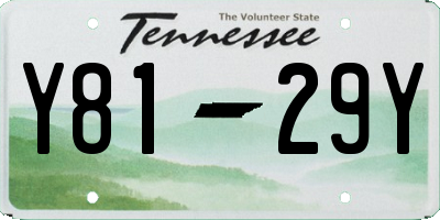 TN license plate Y8129Y