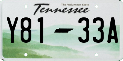 TN license plate Y8133A