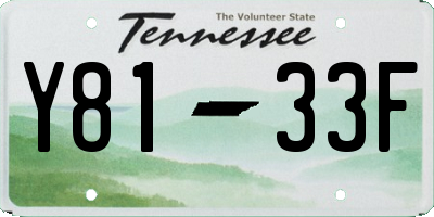 TN license plate Y8133F