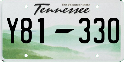 TN license plate Y8133O