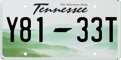 TN license plate Y8133T