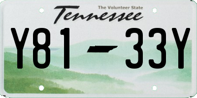 TN license plate Y8133Y