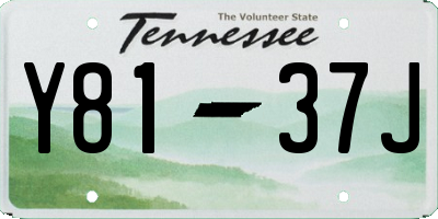 TN license plate Y8137J