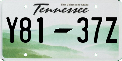 TN license plate Y8137Z