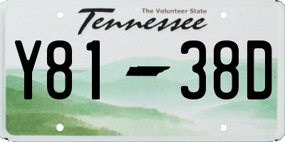 TN license plate Y8138D