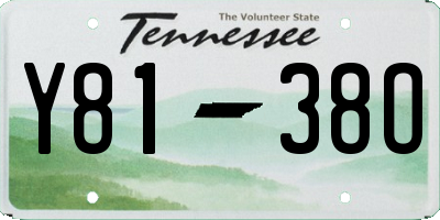 TN license plate Y8138O