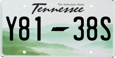 TN license plate Y8138S