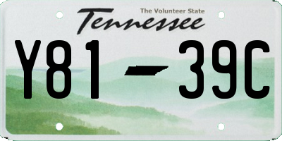 TN license plate Y8139C