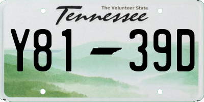 TN license plate Y8139D