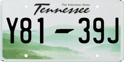 TN license plate Y8139J