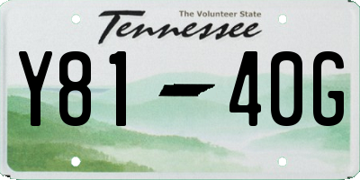 TN license plate Y8140G