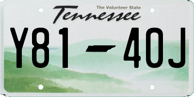 TN license plate Y8140J