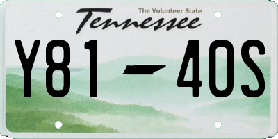 TN license plate Y8140S
