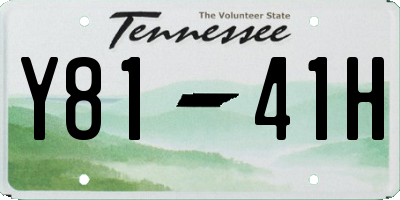 TN license plate Y8141H