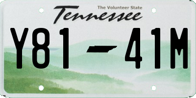 TN license plate Y8141M