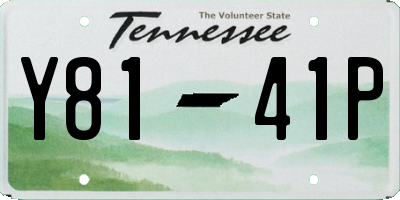 TN license plate Y8141P