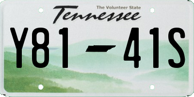 TN license plate Y8141S