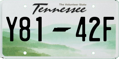 TN license plate Y8142F