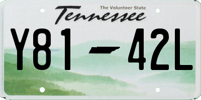 TN license plate Y8142L