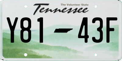 TN license plate Y8143F